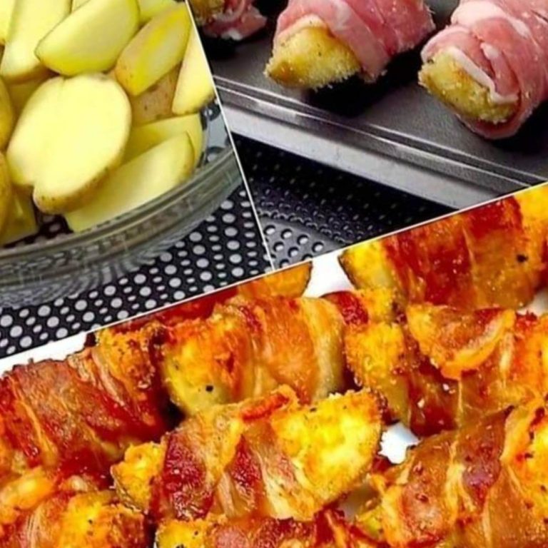 Potato rolls with bacon