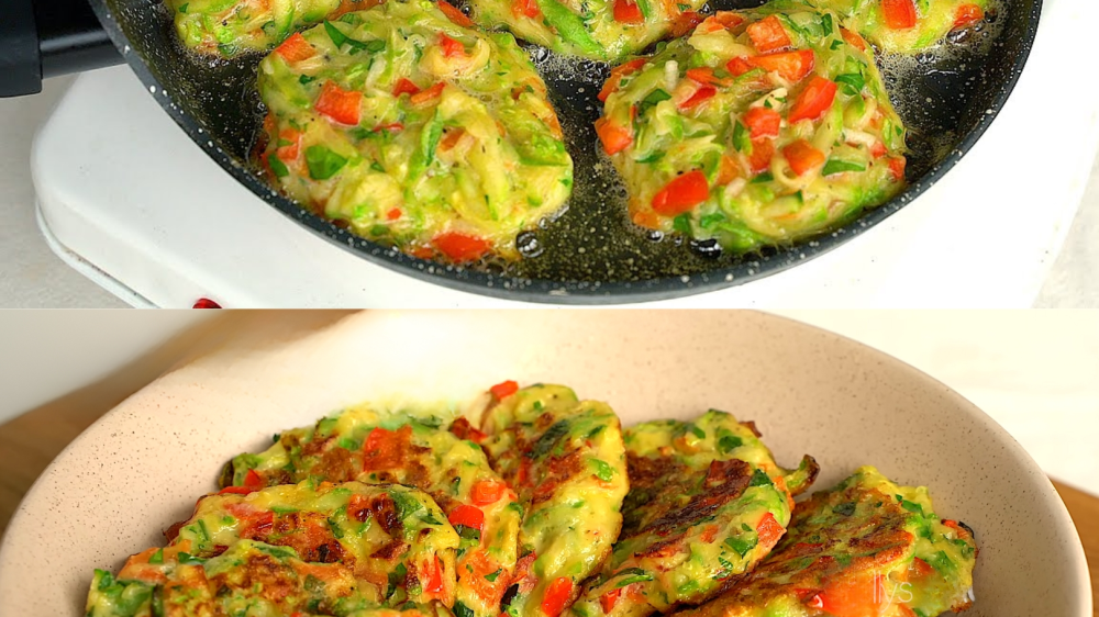 Zucchini and Pepper Vegetable Pancakes