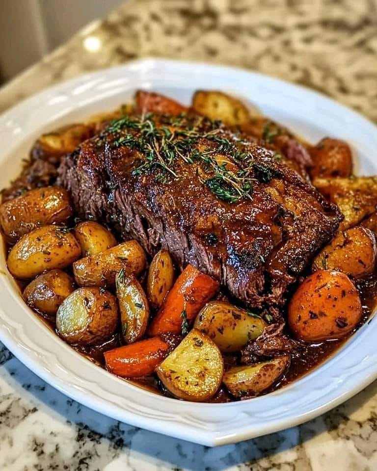 WOULD YOU EAT THIS POT ROAST WITH CARROTS AND POTATOES 