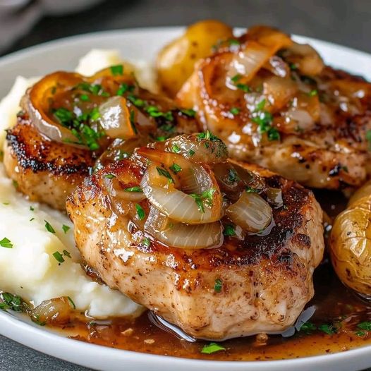 Pork Chops with French Onion