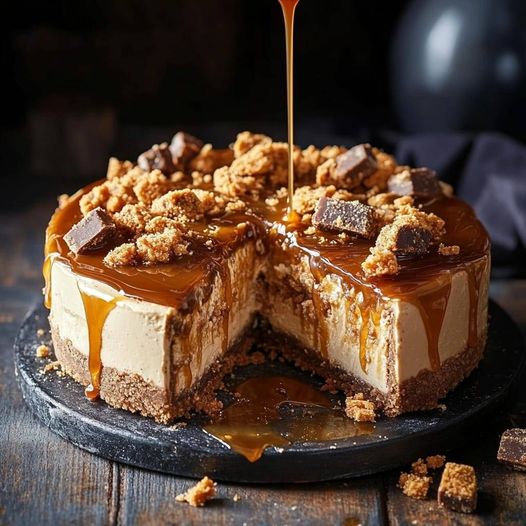 Butterfinger Caramel Crunch Cheesecake Recipe