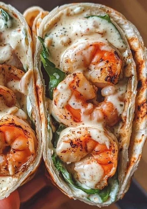 Grilled Shrimp Caesar Wraps