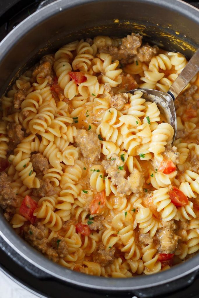 One Pot Creamy Sausage Pasta