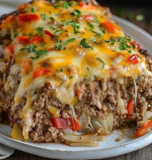 Philly Cheesesteak Meatloaf