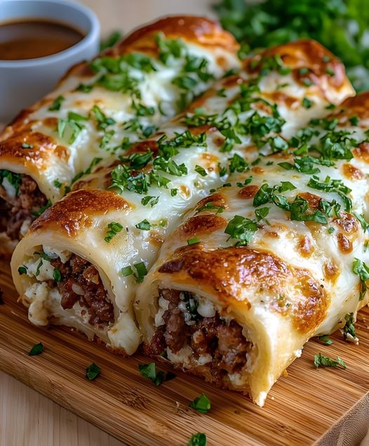 Philly Cheesesteak Stuffed Cheesy Breadsticks