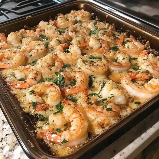 Garlic Parmesan Baked Shrimp