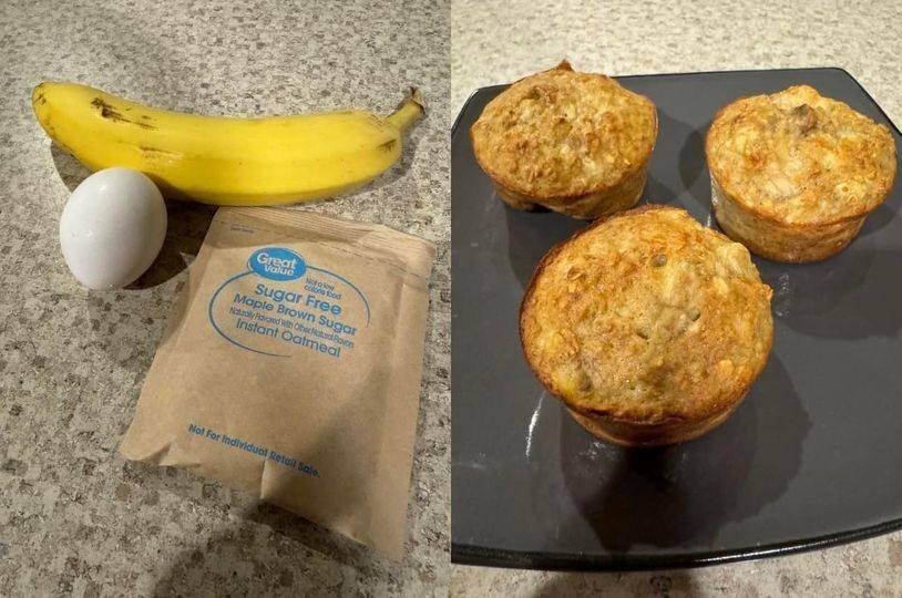 Banana oatmeal muffins