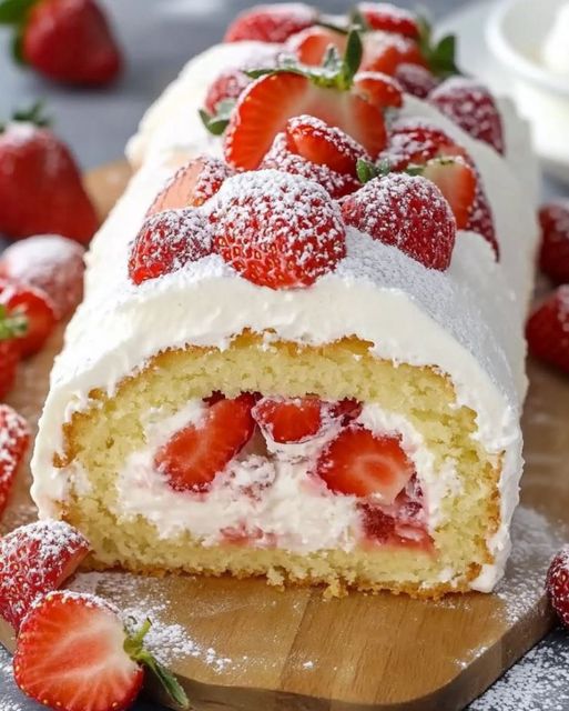 Strawberry Shortcake Cake Roll