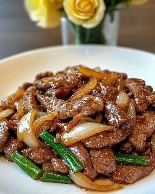 CHINESE BEEF AND ONION STIR FRY