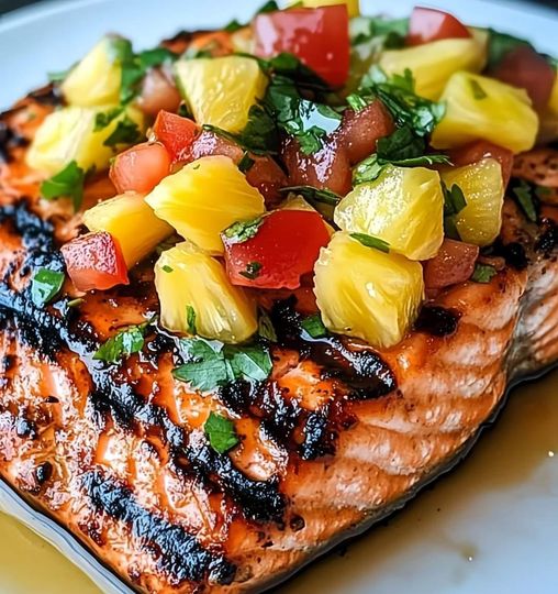 GRILLED PINEAPPLE SALMON