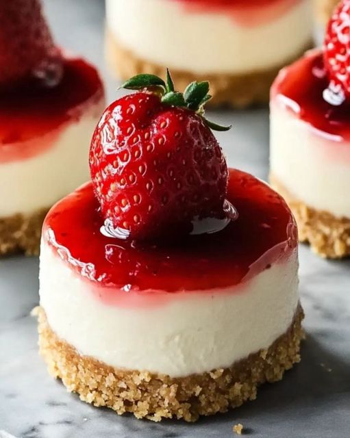 Mini Strawberry Cheesecakes