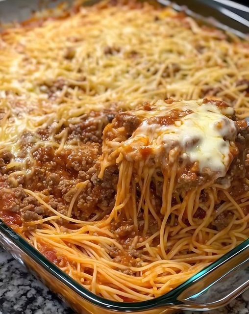 Spaghetti casserole