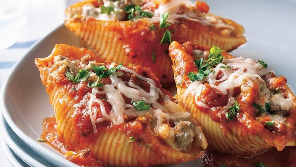 Creamy Ricotta Beef Stuffed Shells Pasta