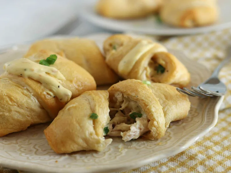 Chicken Alfredo Stuffed Crescent Rolls