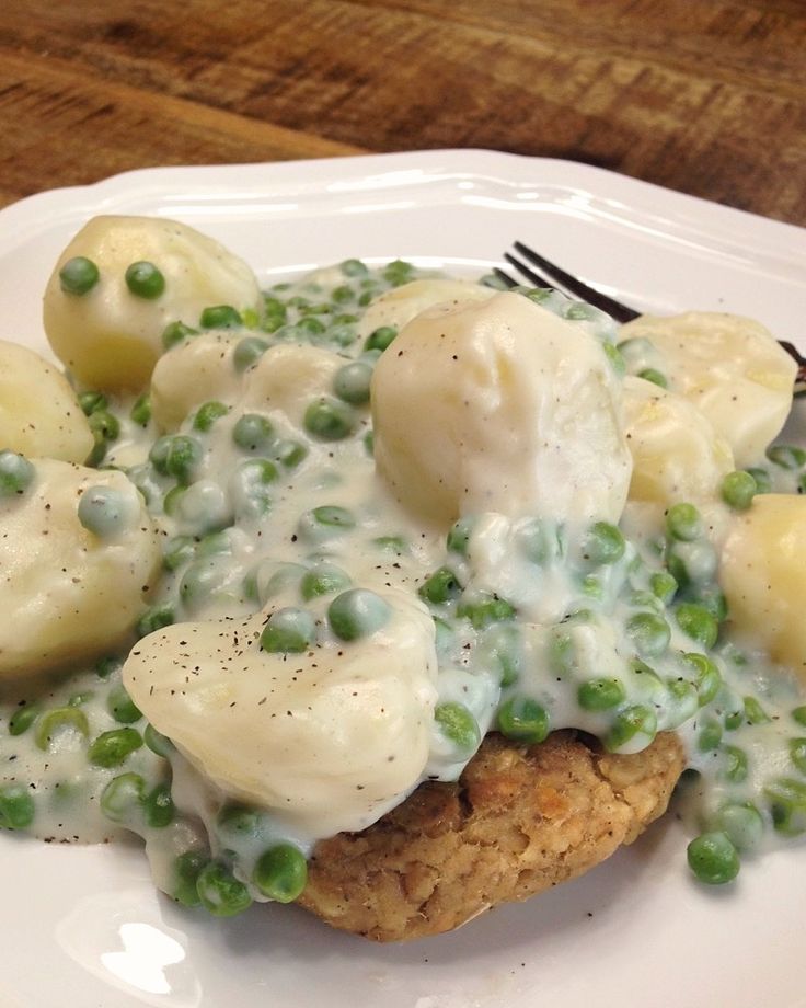 Creamed Potatoes and Peas