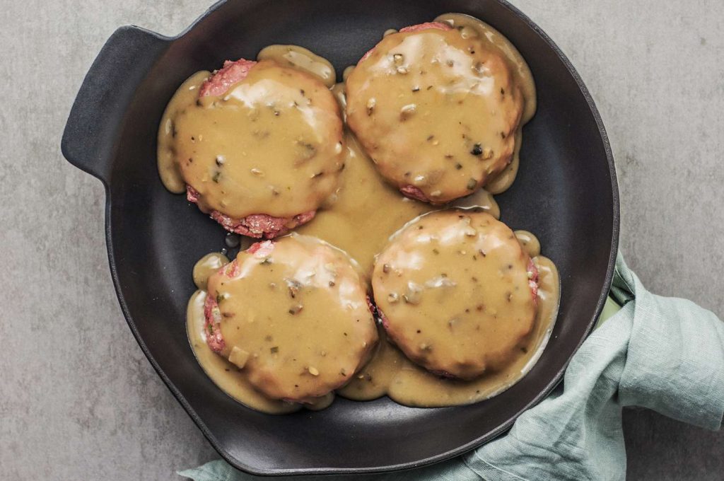 Hamburger Steaks with Onion Gravy