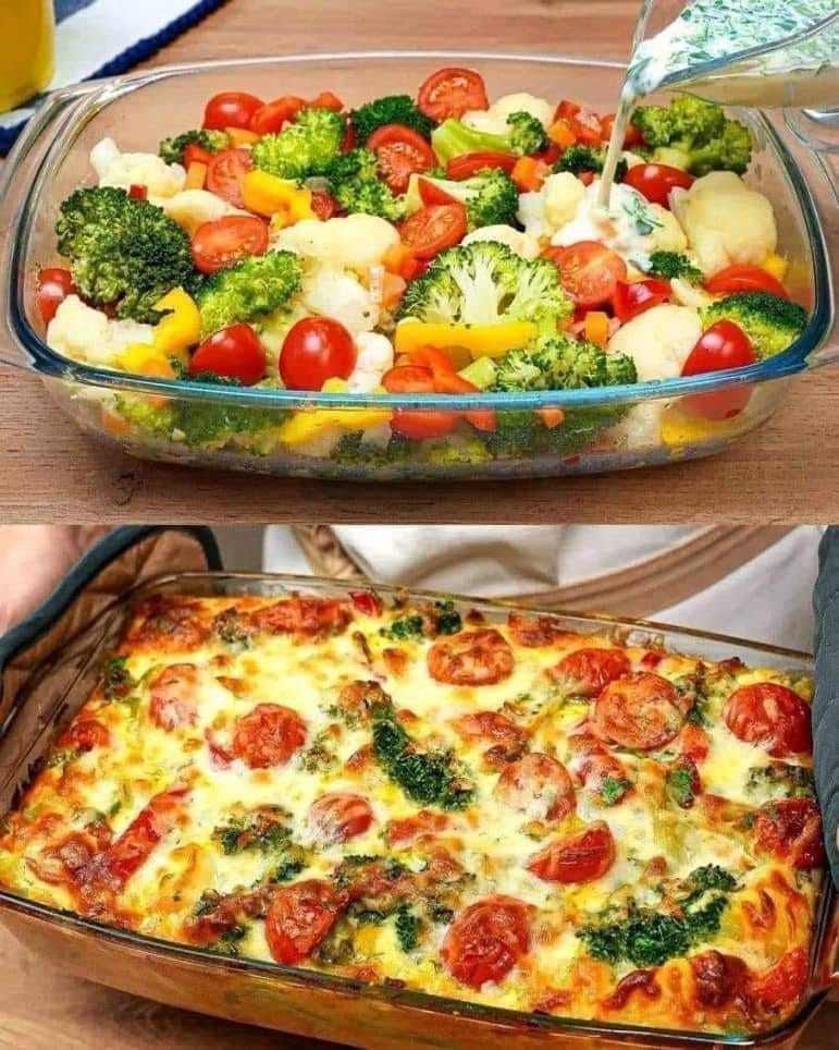 Creamy Baked Broccoli with Tomatoes and Kale: A Nutritious and Delicious Side Dish