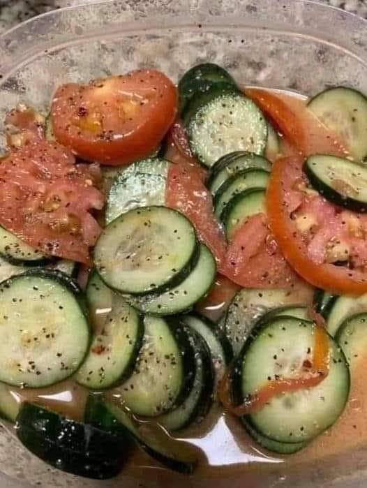 Marinated Cucumbers, Onions, and Tomatoes